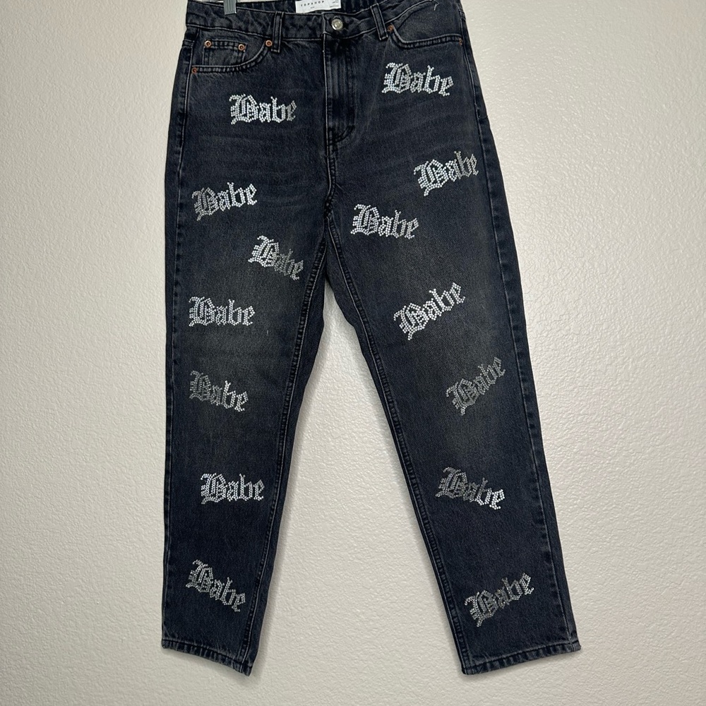 Topshop embellished babe mom jeans - Picture 2 of 4